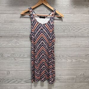 Abbeline Boho Southwest Midi Tank Dress Size S Aztec Tribal Stretchy Rayon Soft